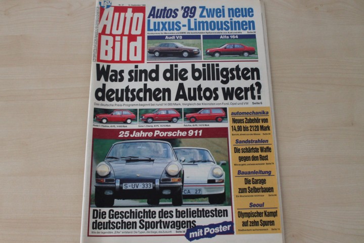 Deckblatt Auto Bild (37/1988)